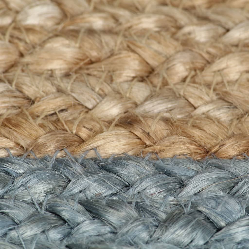 VidaXL-Teppich handgefertigt mit olivgrünem Rand 210 cm Jute