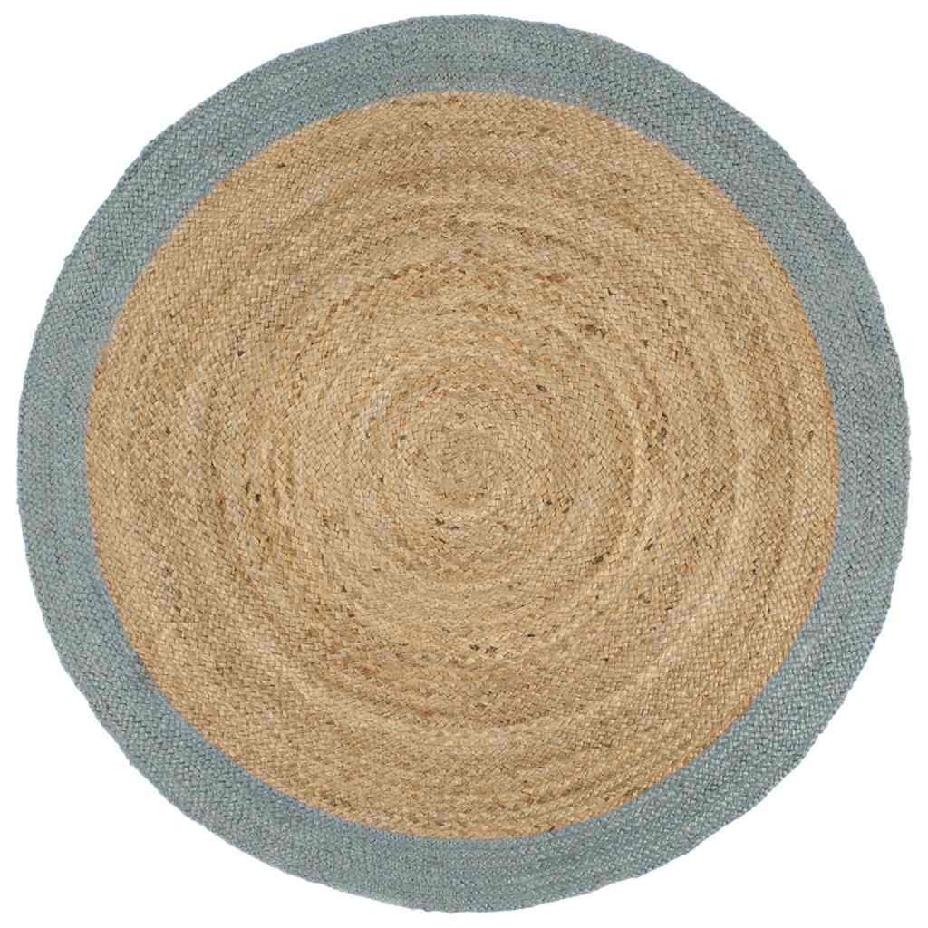 VidaXL Teppich handgefertigt mit olivgrünem Rand 240 cm Jute