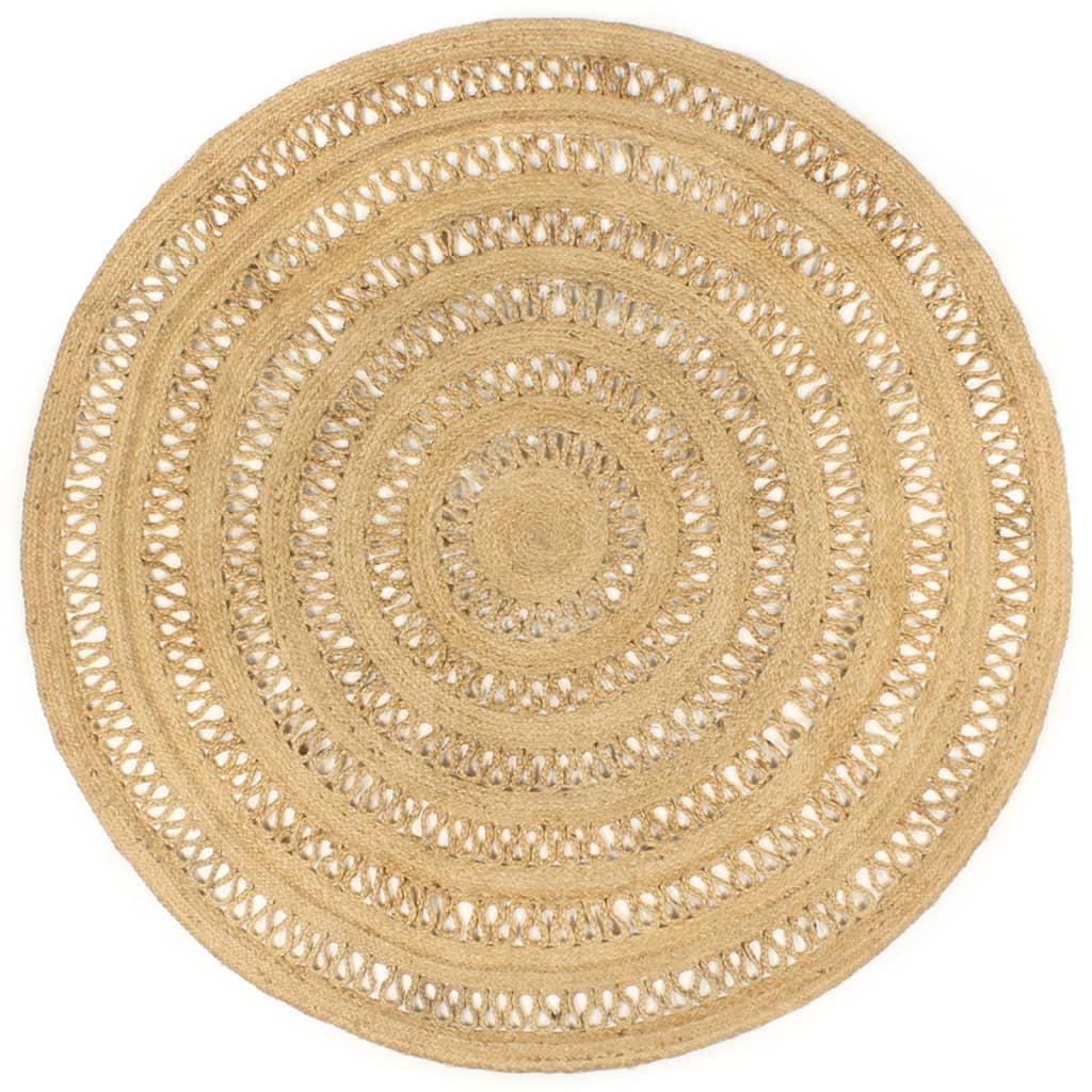 Vidaxl-Teppich handgefertigt 180 cm geflochtene Jute