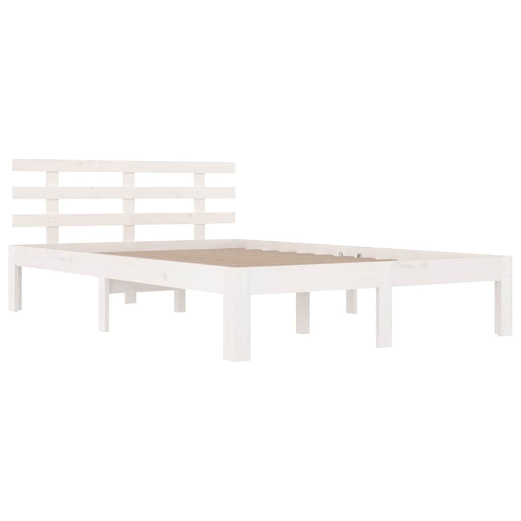Vidaxl bedframe massief hout wit 160x200 cm