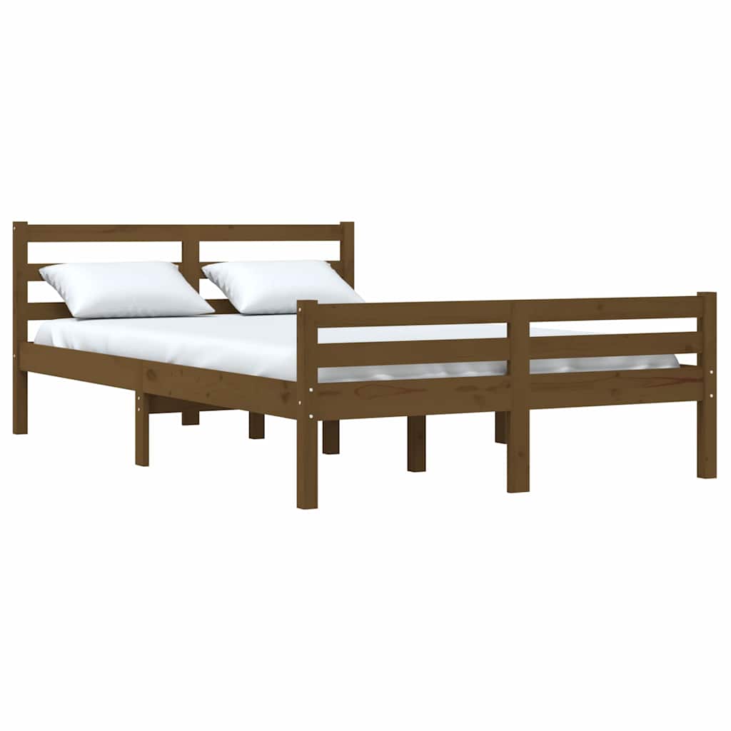 Vidaxl bedframe massief hout honingbruin 140x190 cm