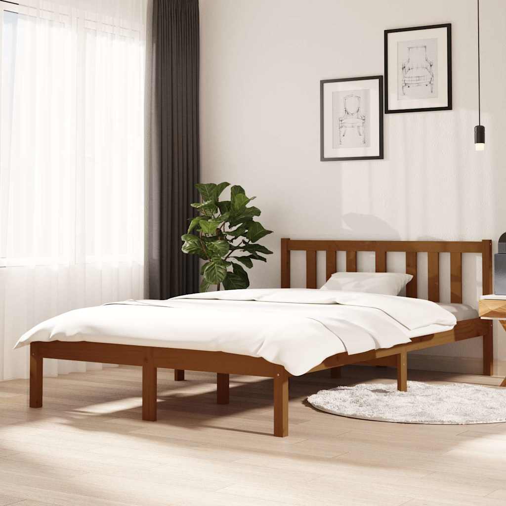 Vidaxl bedframe massief hout honingbruin 120x200 cm