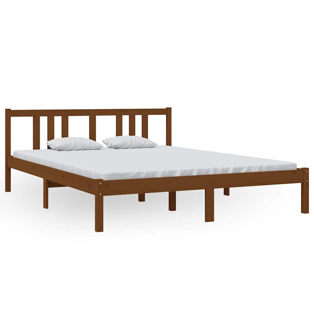 Vidaxl bedframe massief hout honingbruin 150x200 cm