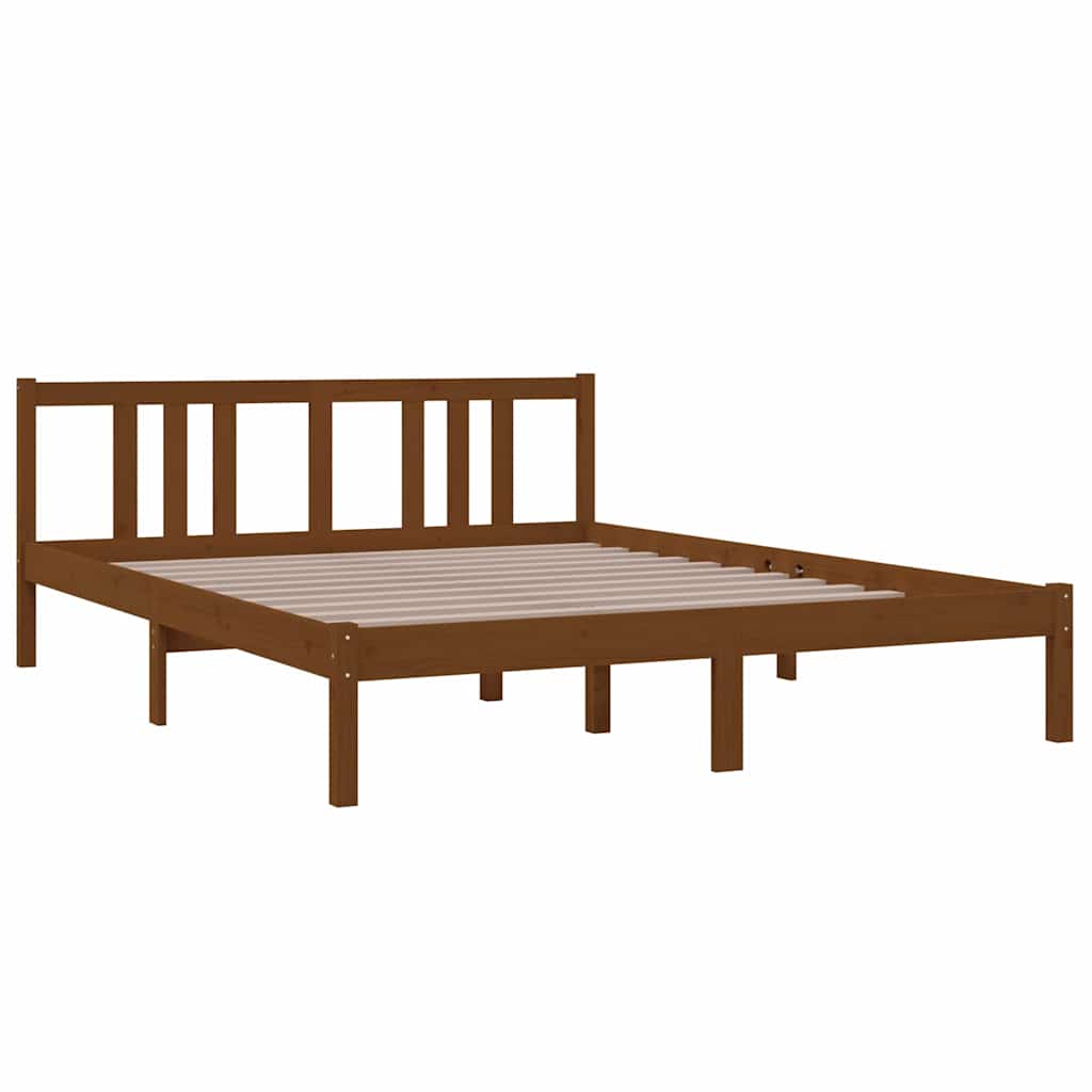 Vidaxl bedframe massief hout honingbruin 150x200 cm