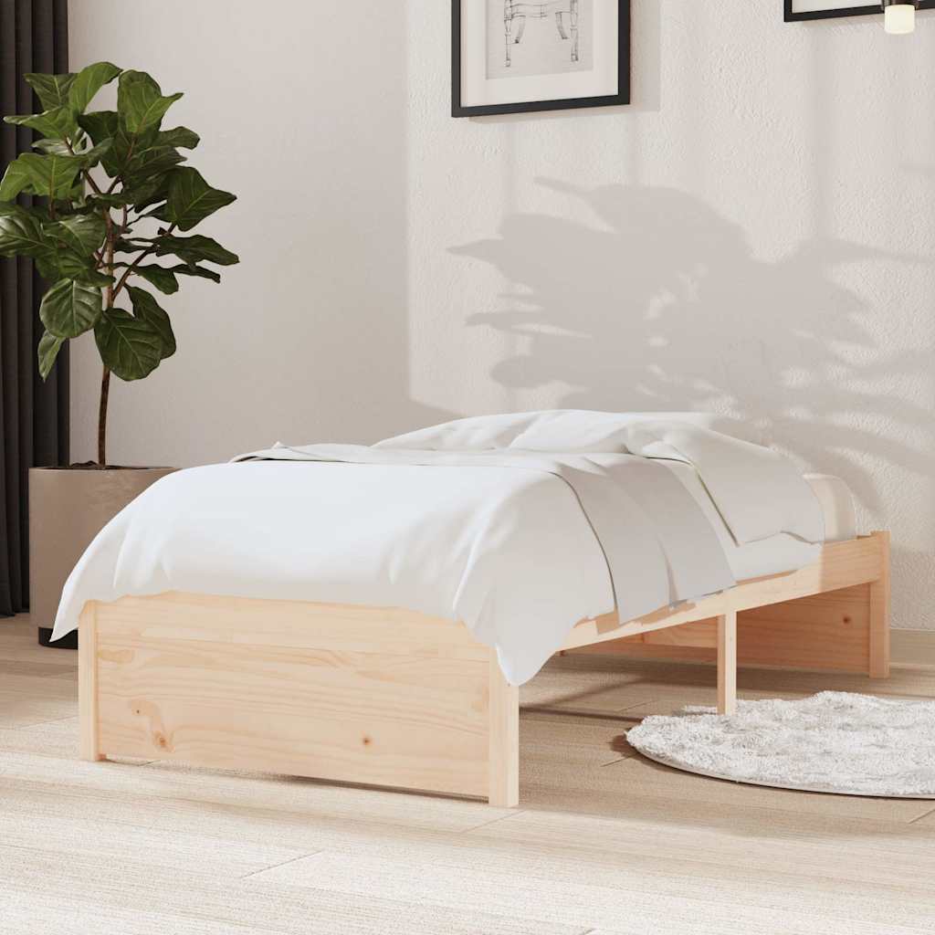 Vidaxl bedframe massief hout 75x190 cm