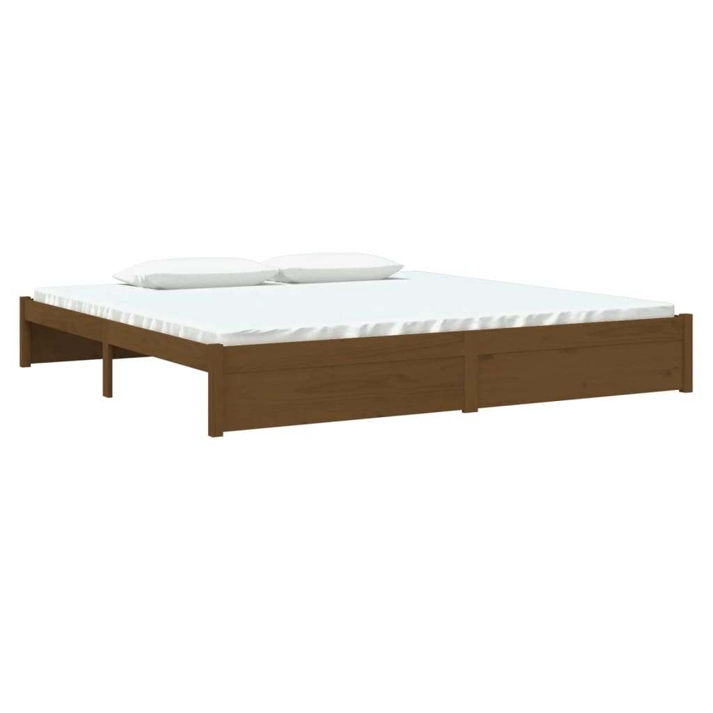 Vidaxl bedframe massief hout honingbruin 200x200 cm