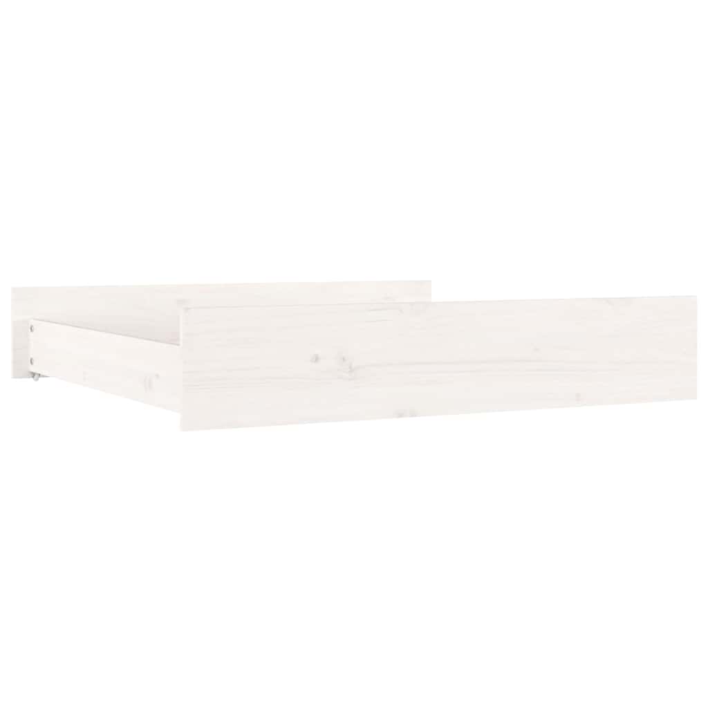Vidaxl bedlades 2 st massief grenenhout wit
