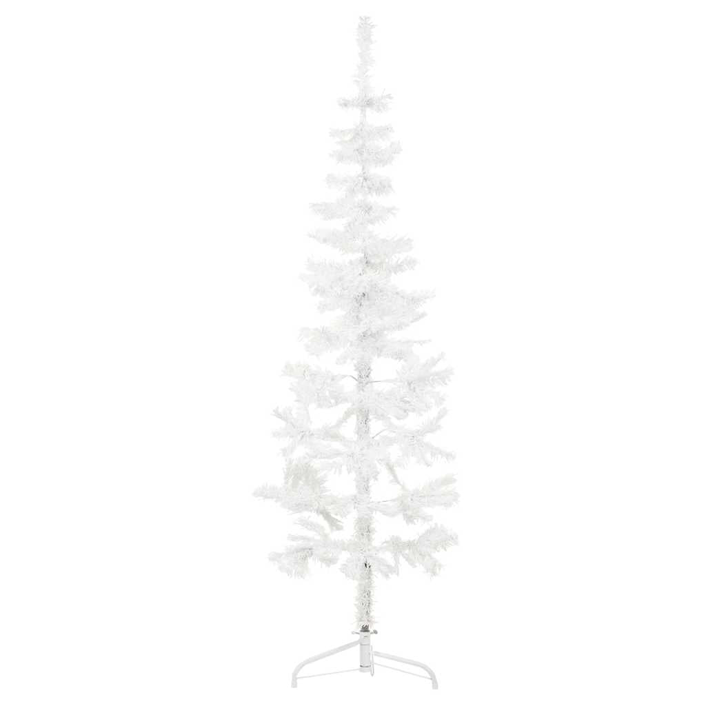 VidaXL Künstliche Weihnachtsbaumhälfte mit Standard schmal 150 cm weiß