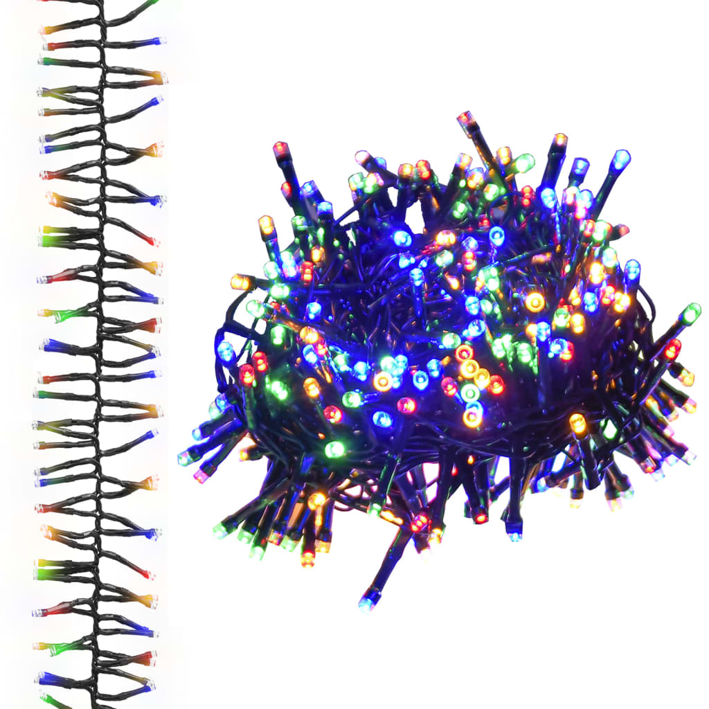 Vidaxx Lichterketten-Cluster mit 3000 LEDs mehrfarbig 23 m PVC