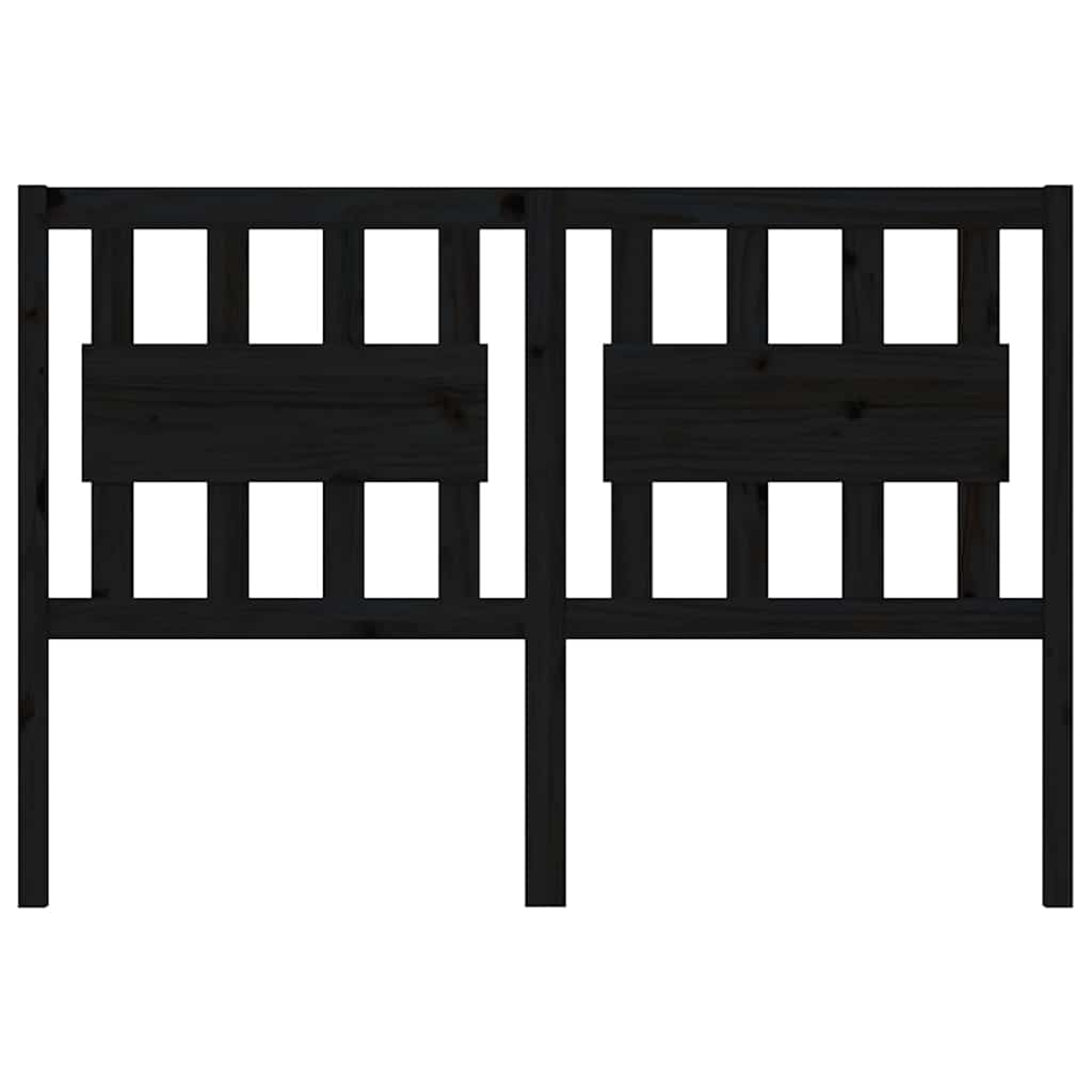 Vidaxl hoofdbord 145,5x4x100 cm massief grenenhout zwart