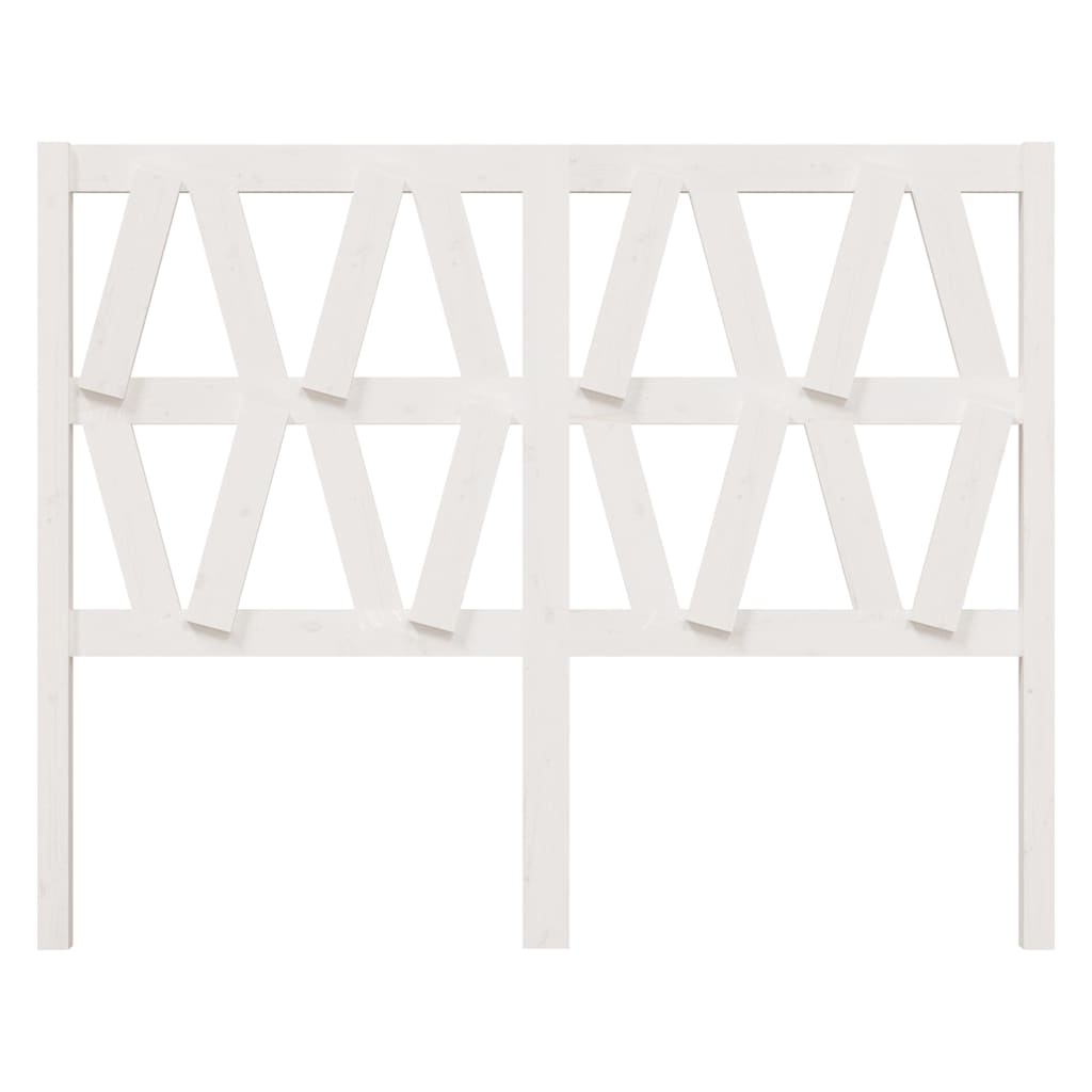 Vidaxl hoofdbord 126x4x100 cm massief grenenhout wit