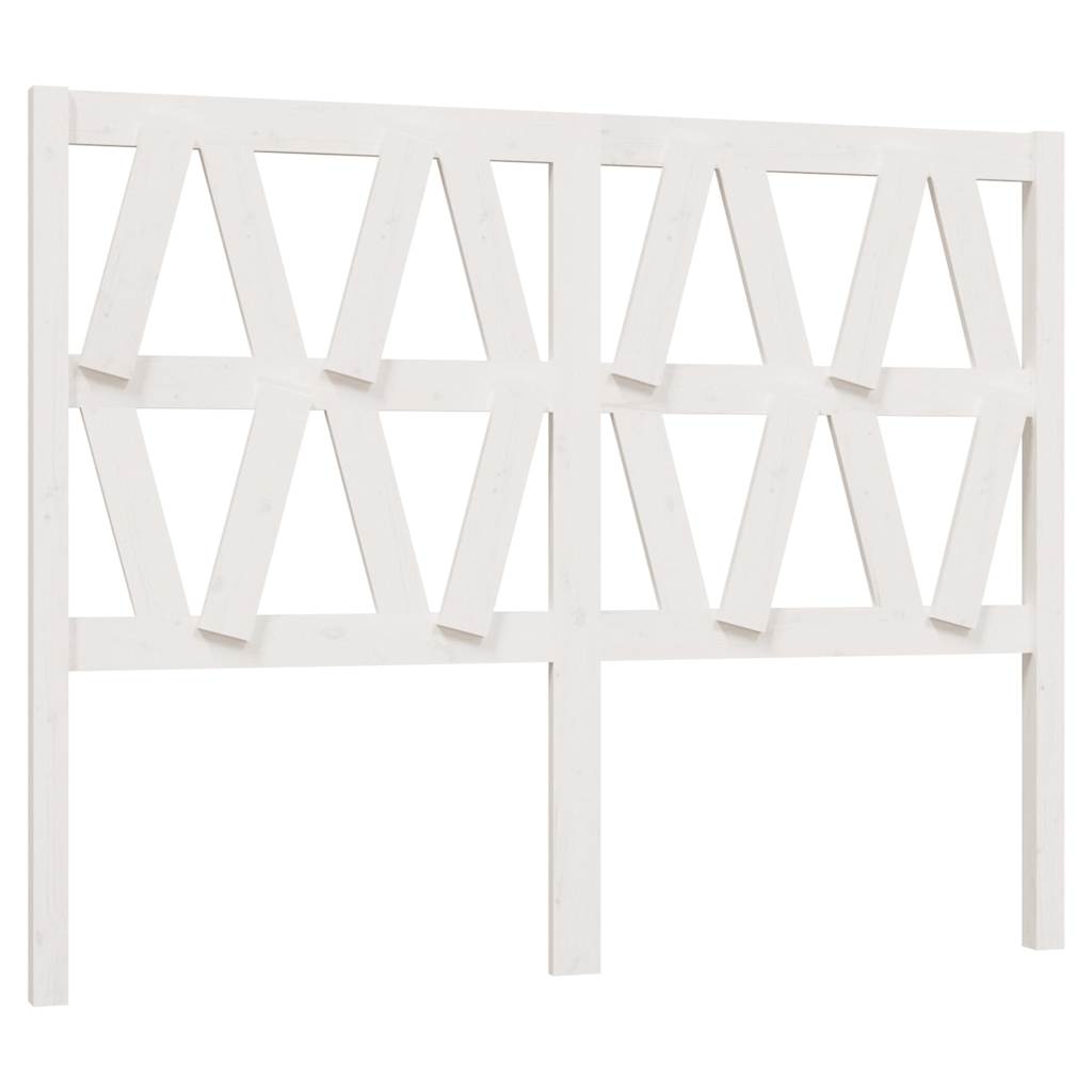 Vidaxl hoofdbord 146x4x100 cm massief grenenhout wit