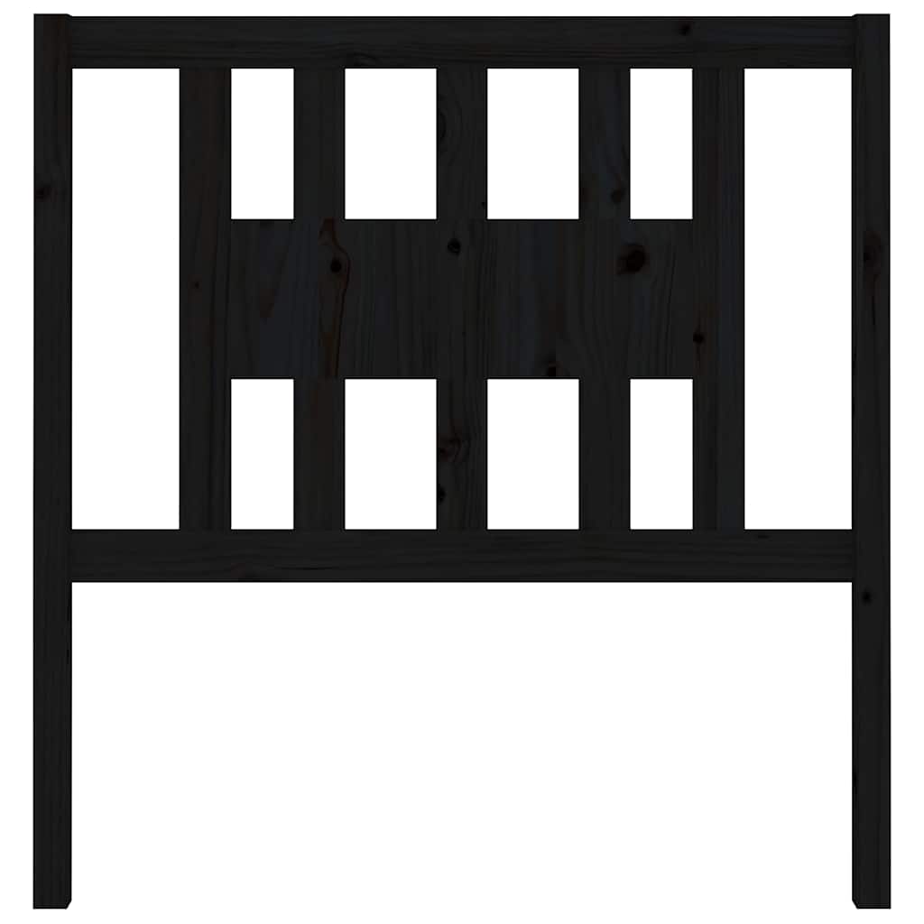 Vidaxl hoofdbord 81x4x100 cm massief grenenhout zwart