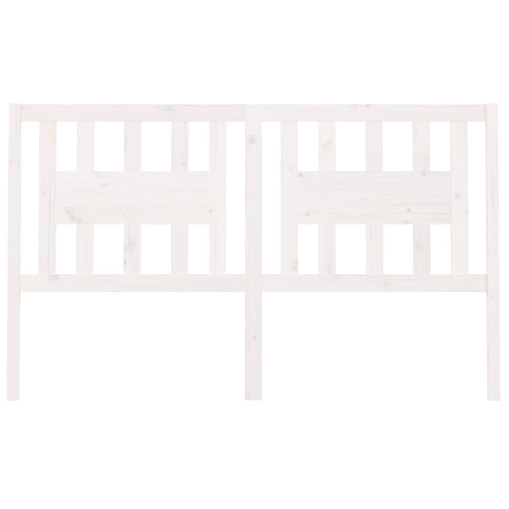 Vidaxl hoofdbord 146x4x100 cm massief grenenhout wit