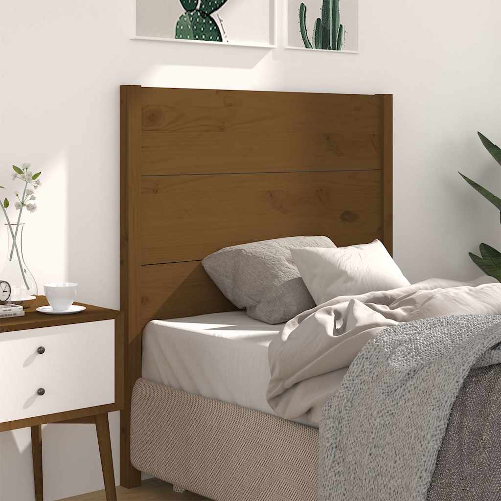 Vidaxl hoofdbord 81x4x100 cm massief grenenhout honingbruin