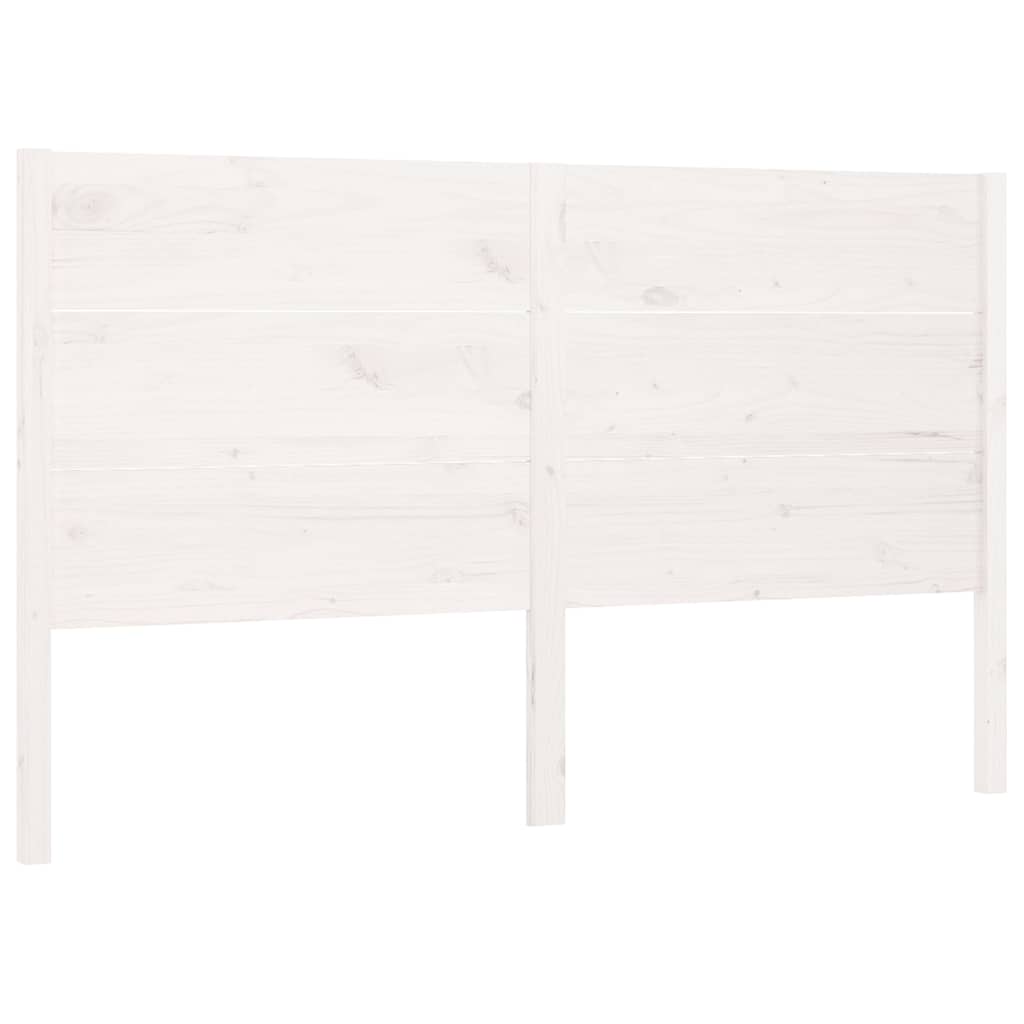 Vidaxl hoofdbord 146x4x100 cm massief grenenhout wit