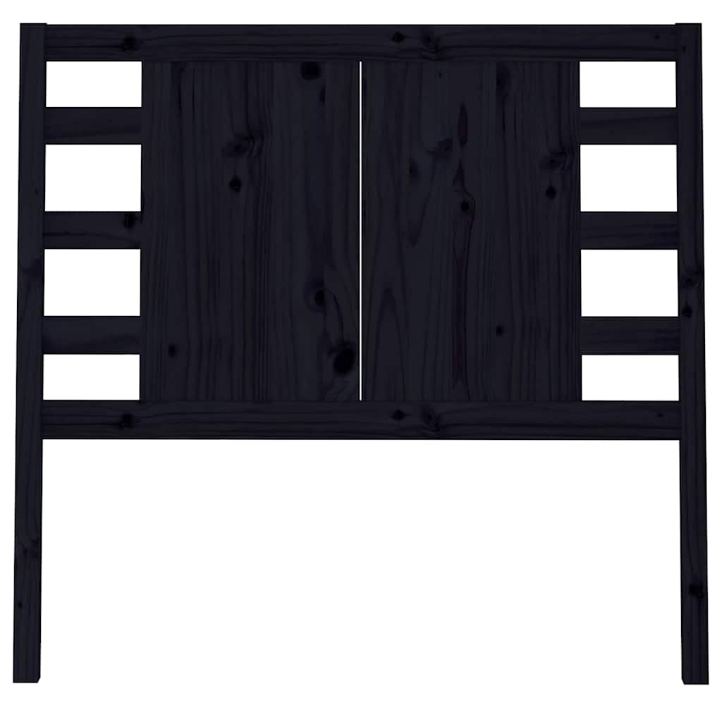 Vidaxl hoofdbord 96x4x100 cm massief grenenhout zwart