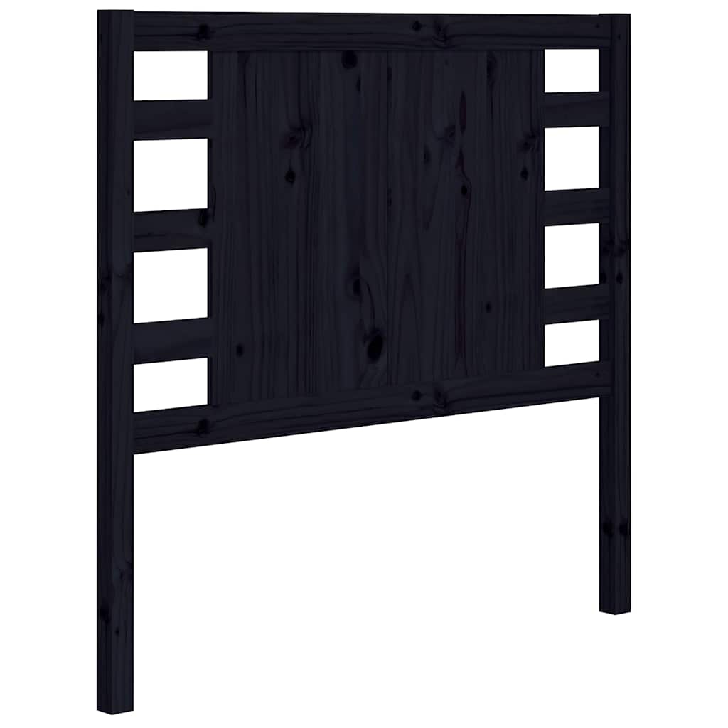 Vidaxl hoofdbord 106x4x100 cm massief grenenhout zwart