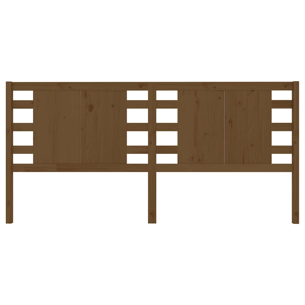 Vidaxl hoofdbord 126x4x100 cm massief grenenhout honingbruin