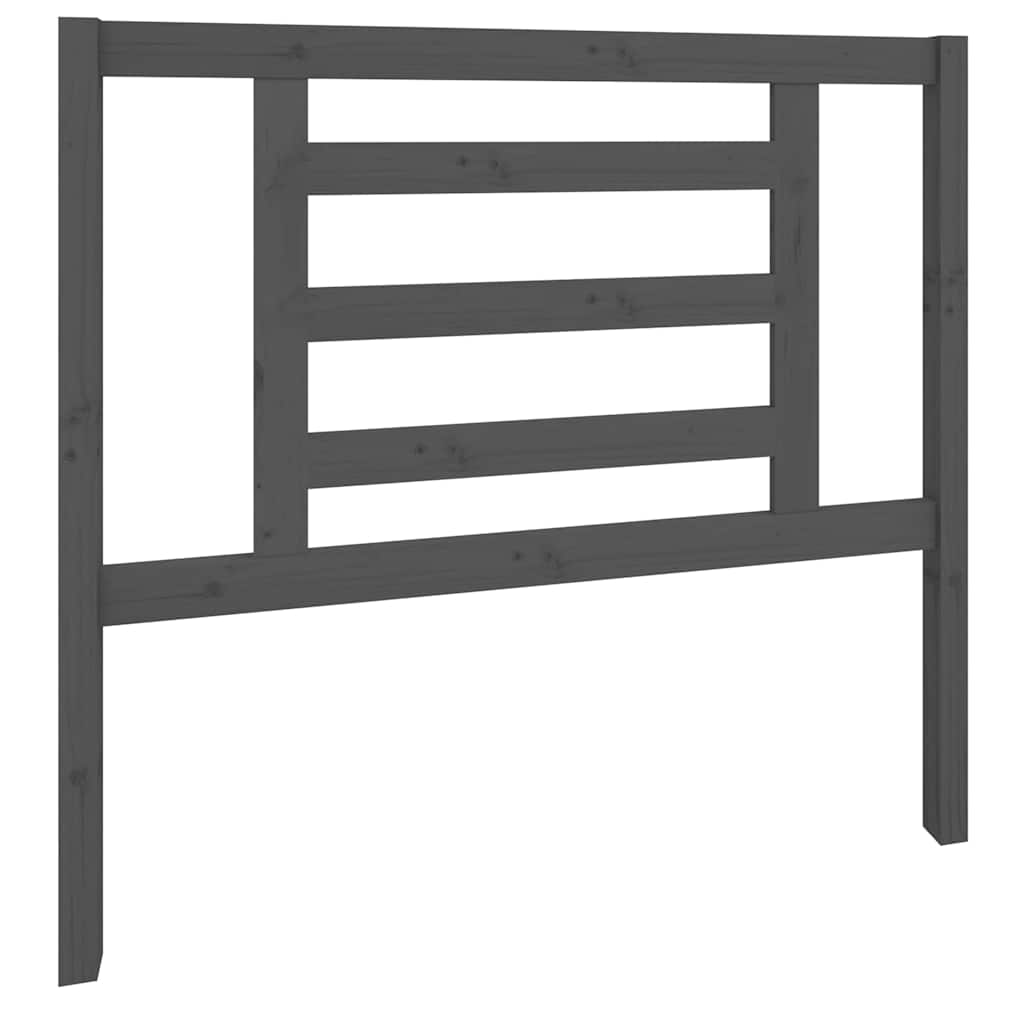 Vidaxl hoofdbord 106x4x100 cm massief grenenhout grijs