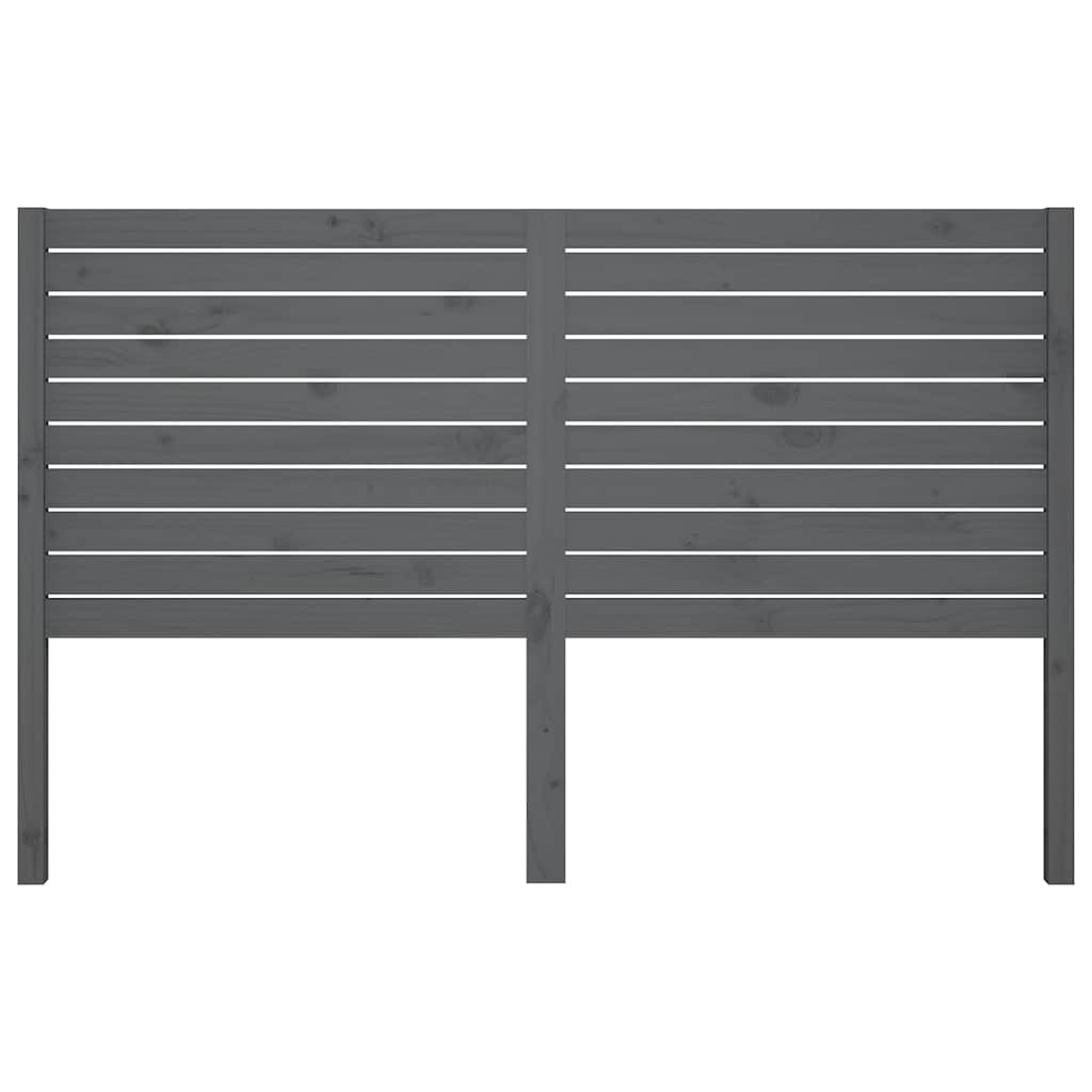 Vidaxl hoofdbord 126x4x100 cm massief grenenhout grijs