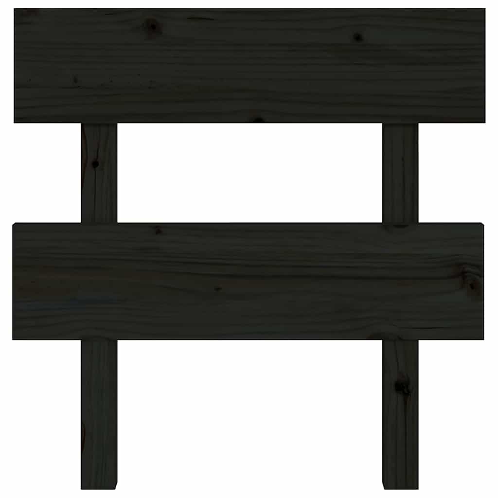 Vidaxl hoofdbord 103,5x3x81 cm massief grenenhout zwart