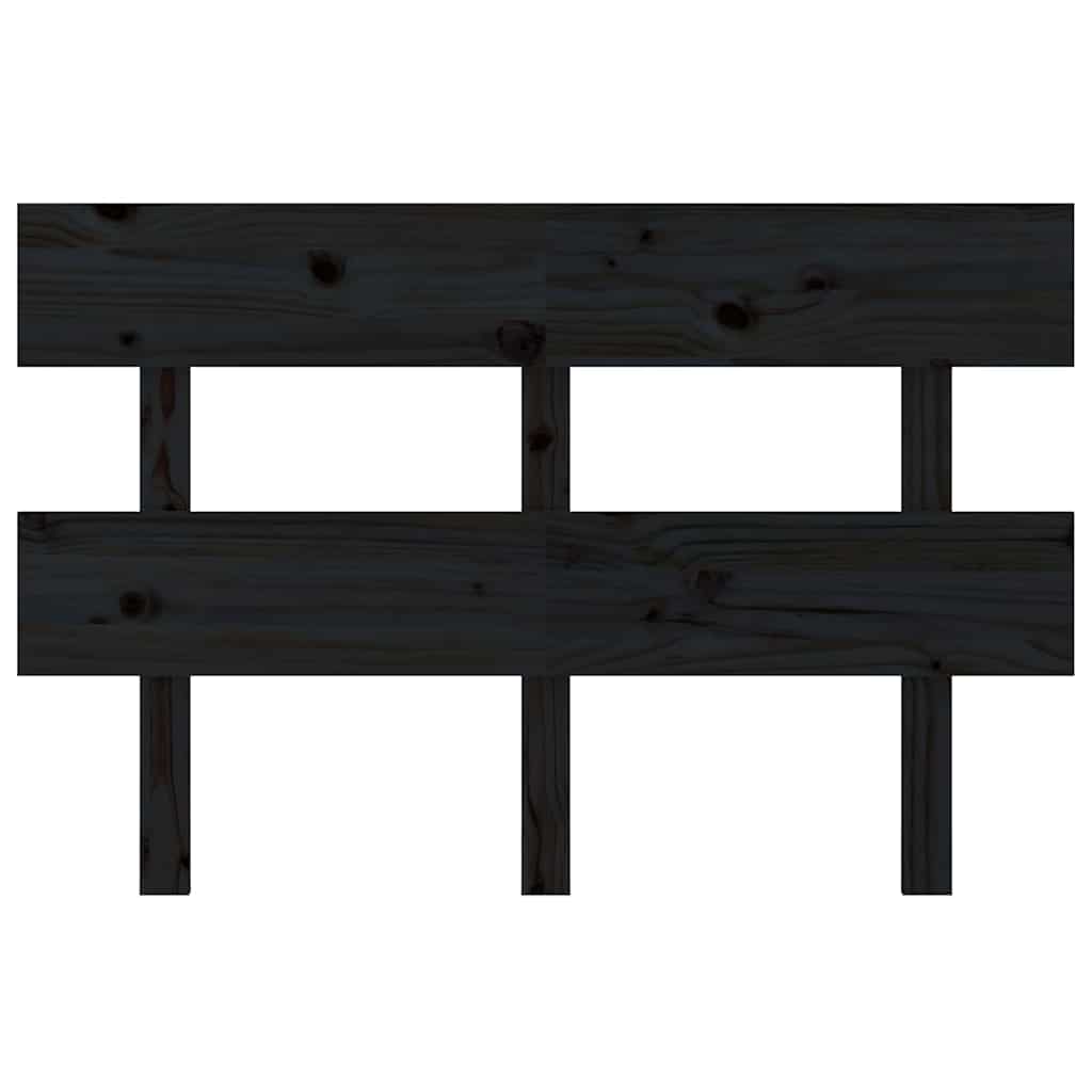 Vidaxl hoofdbord 144x3x81 cm massief grenenhout zwart
