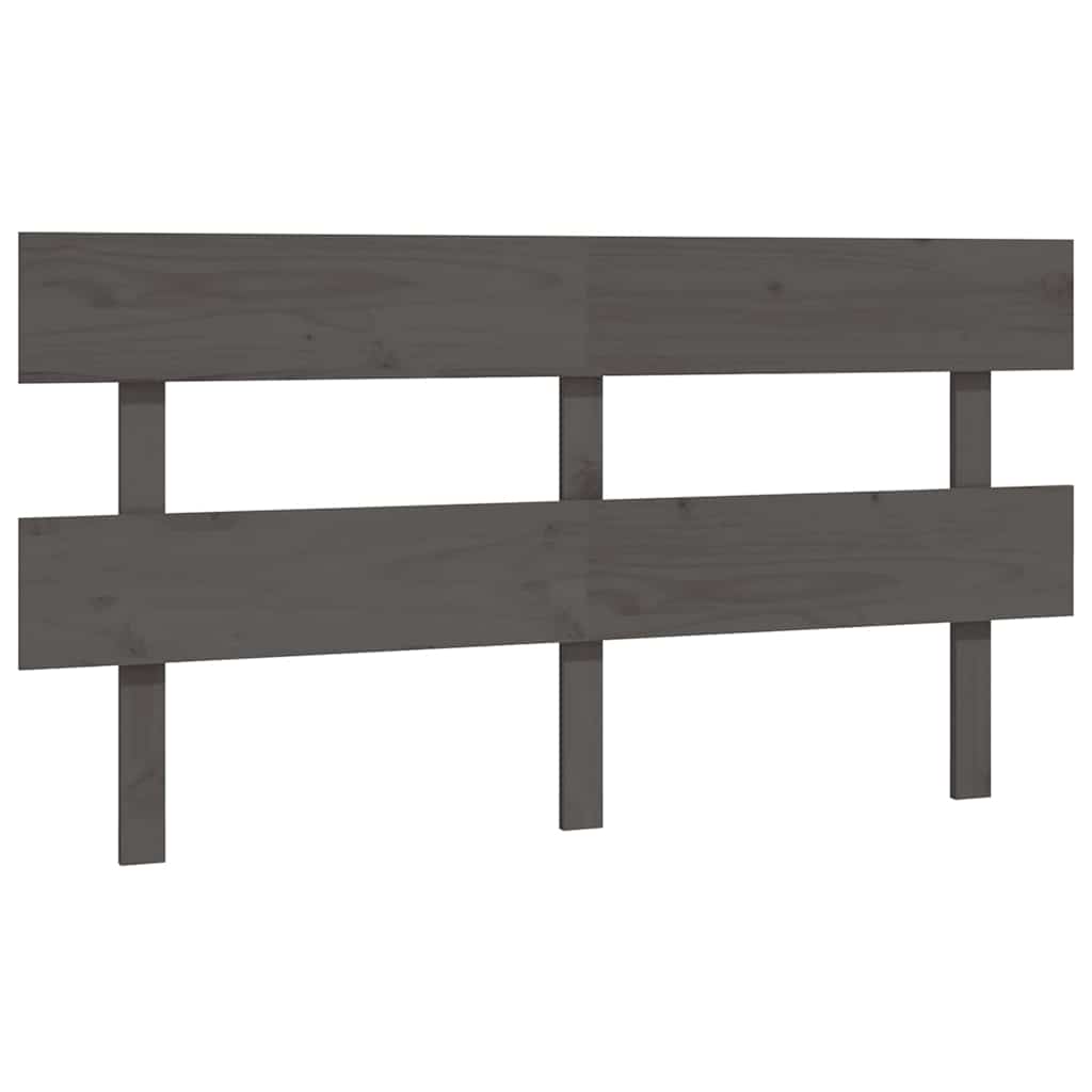 Vidaxl hoofdbord 154x3x81 cm massief grenenhout grijs