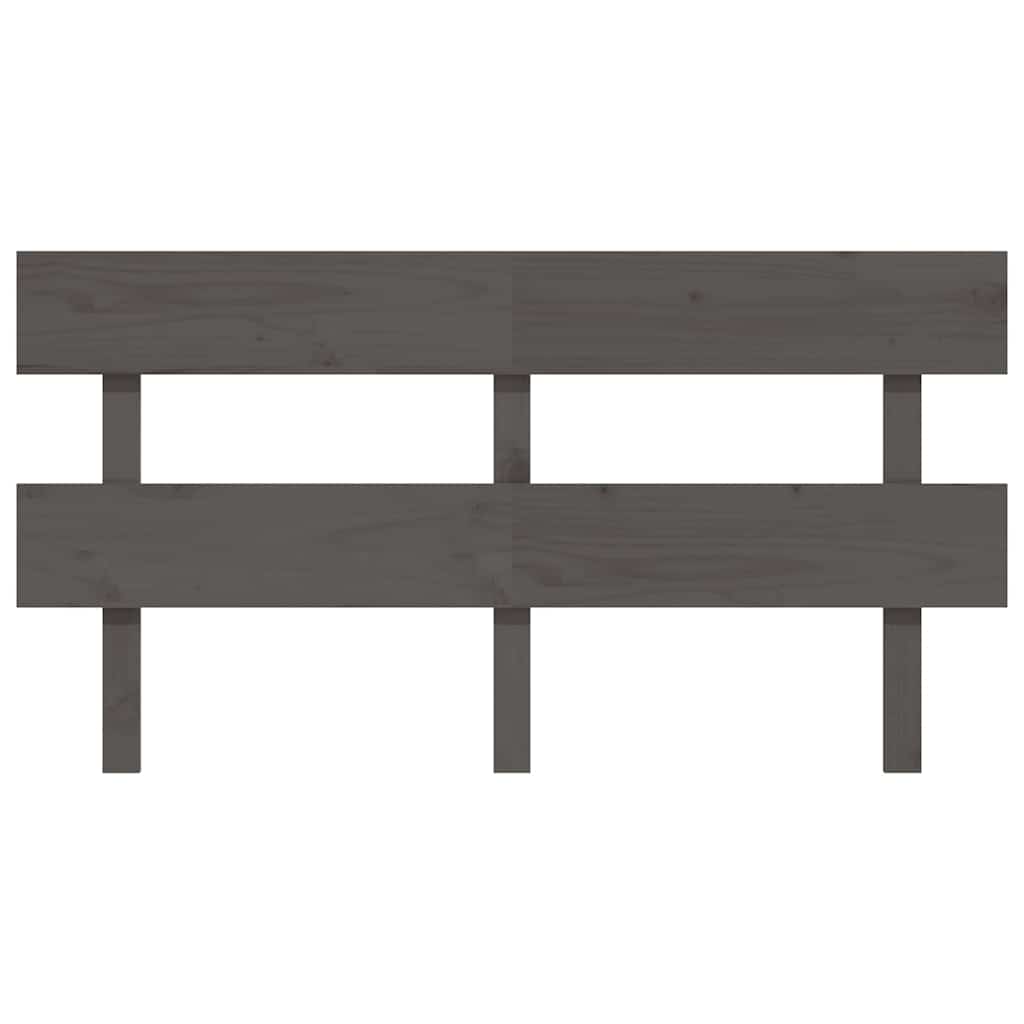 Vidaxl hoofdbord 154x3x81 cm massief grenenhout grijs