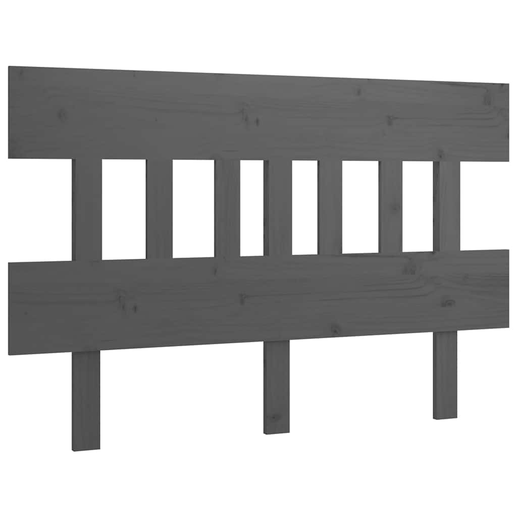 Vidaxl hoofdbord 153,5x3x81 cm massief grenenhout grijs