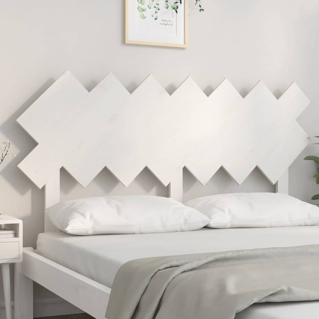 Vidaxl hoofdbord 151,5x3x81 cm massief grenenhout wit