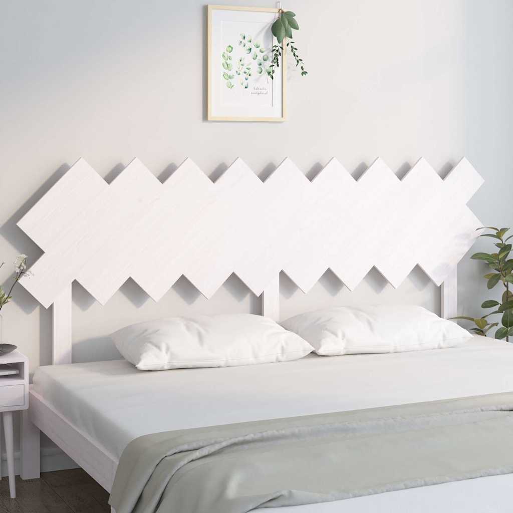 Vidaxl hoofdbord 178x3x80,5 cm massief grenenhout wit