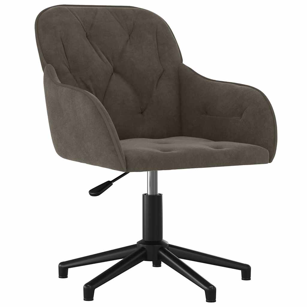 Vidaxl eetkamerstoelen draaibaar 2 st fluweel donkergrijs