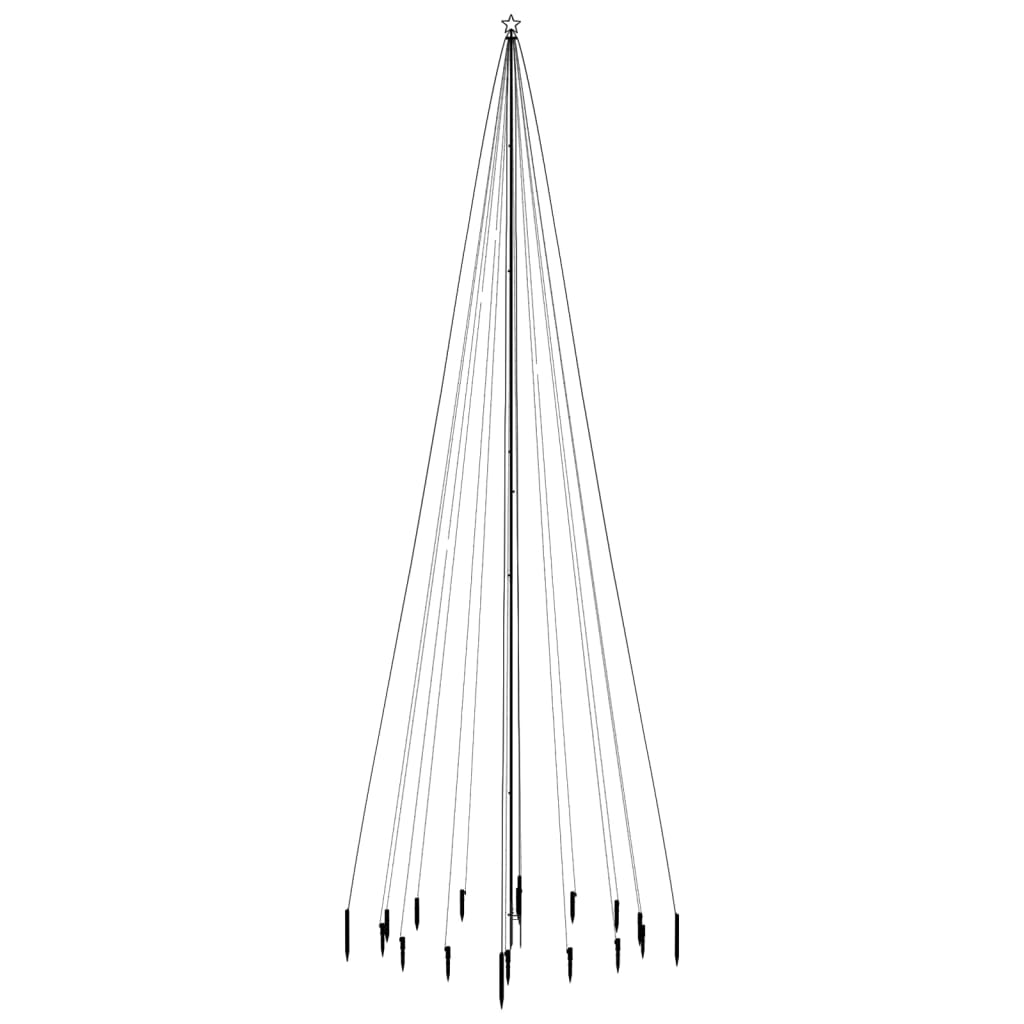 VIDAXL Weihnachtsbaum mit Bodenstift 1134 LEDs Blau 800 cm