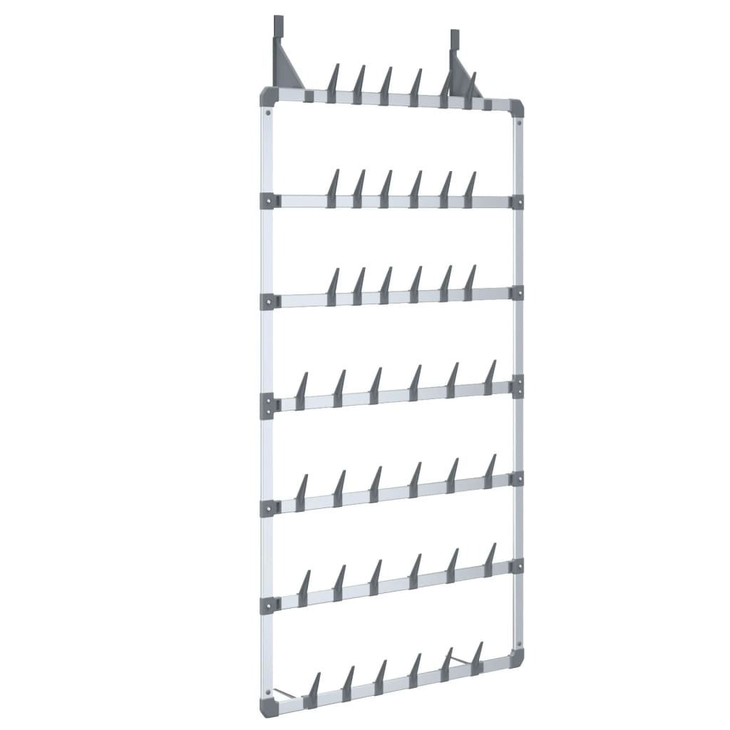 Vidaxx hängendes Schuhregal 66x13x139 cm silberfarben
