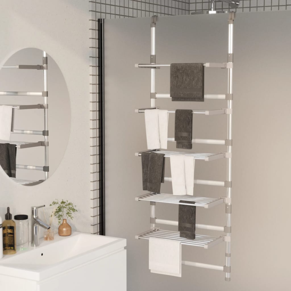 VidaXL Wäscheständer 5-lagiges hängendes Aluminium