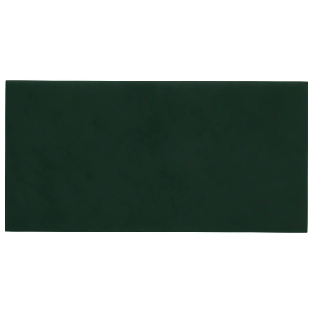 Vidaxl -Wandplatten 12 Stk 0,54 m² 30 x 15 cm Samt dunkelgrün