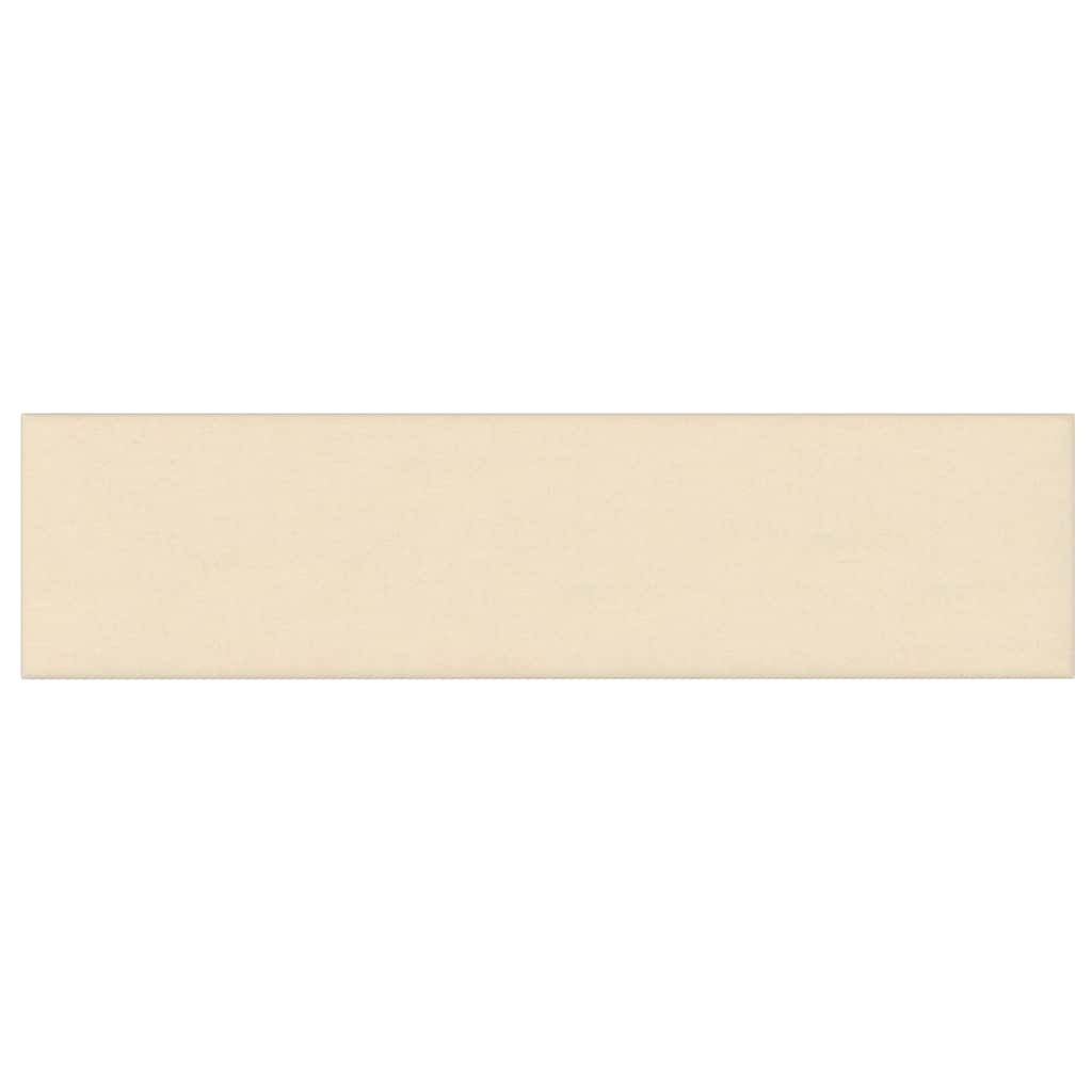 Vidaxl -Wandplatten 12 ST 1,08 m² 60x15 cm Stoffcreme -gelöscht