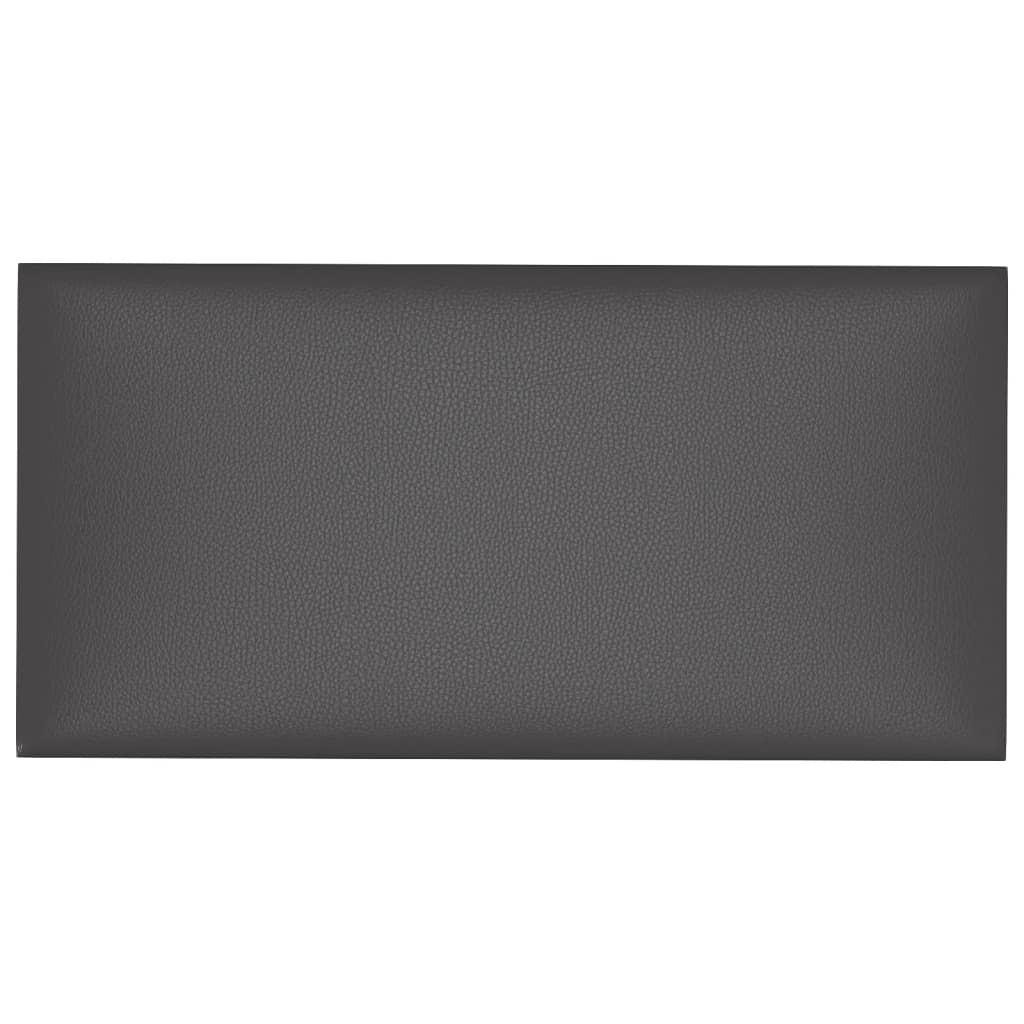 Vidaxl Wandpaneele 12 ST 2,16 m² 60x30 cm Künstliches Ledergrau grau