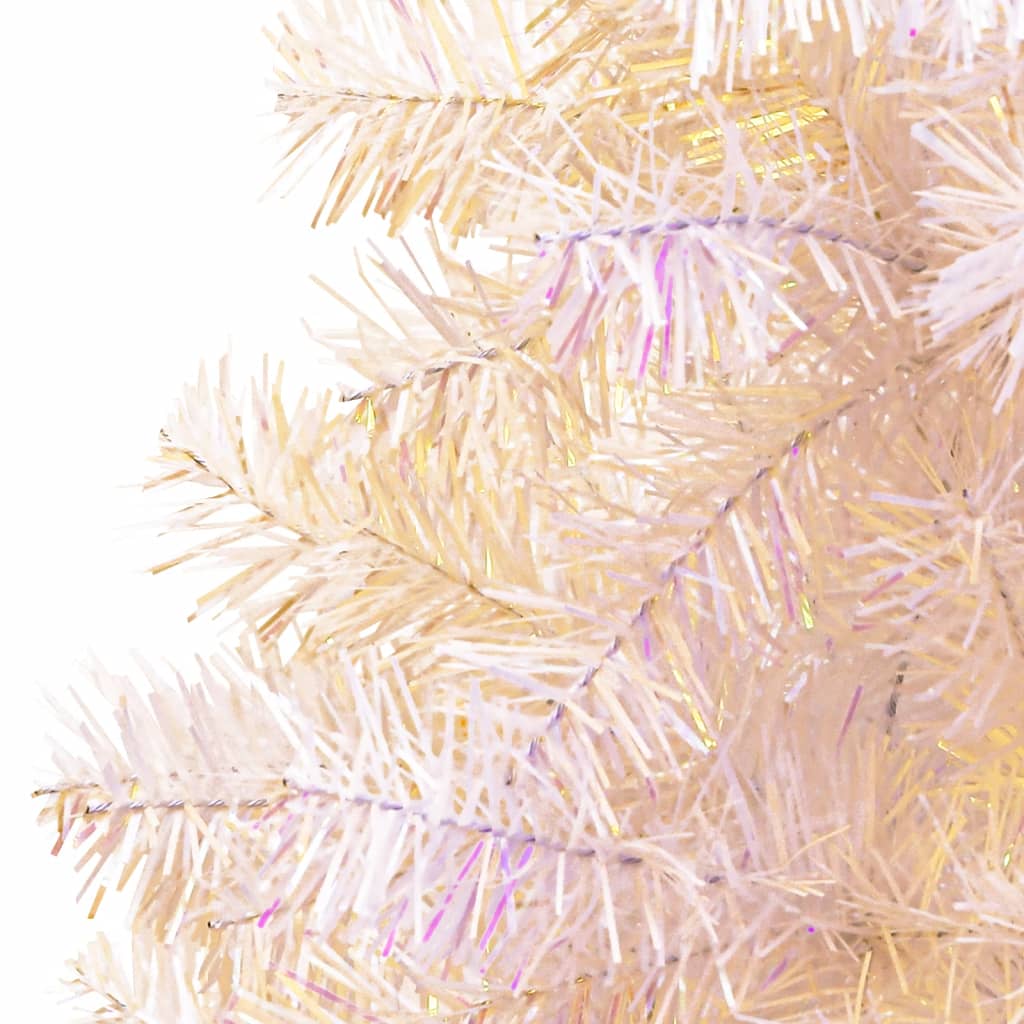Vidaxl Kunstkerstboom mit schillernden Enden 150 cm PVC Weiß