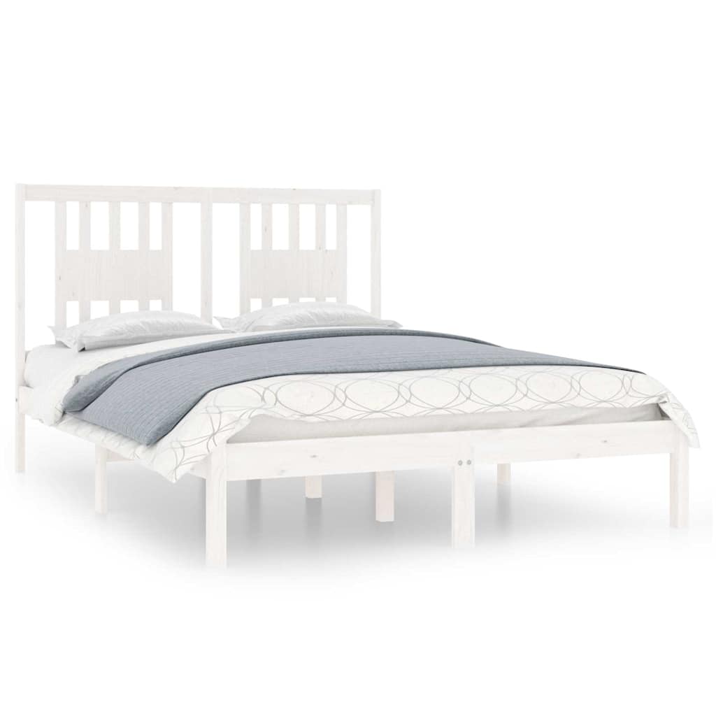 Vidaxl bedframe massief grenenhout wit 140x190 cm
