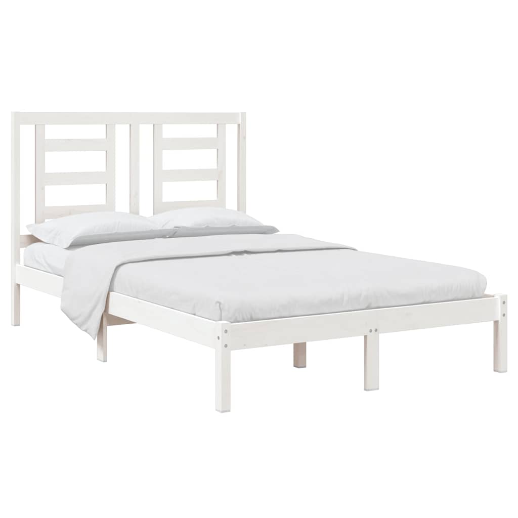 Vidaxl bedframe zonder matras massief grenenhout wit 120x200 cm