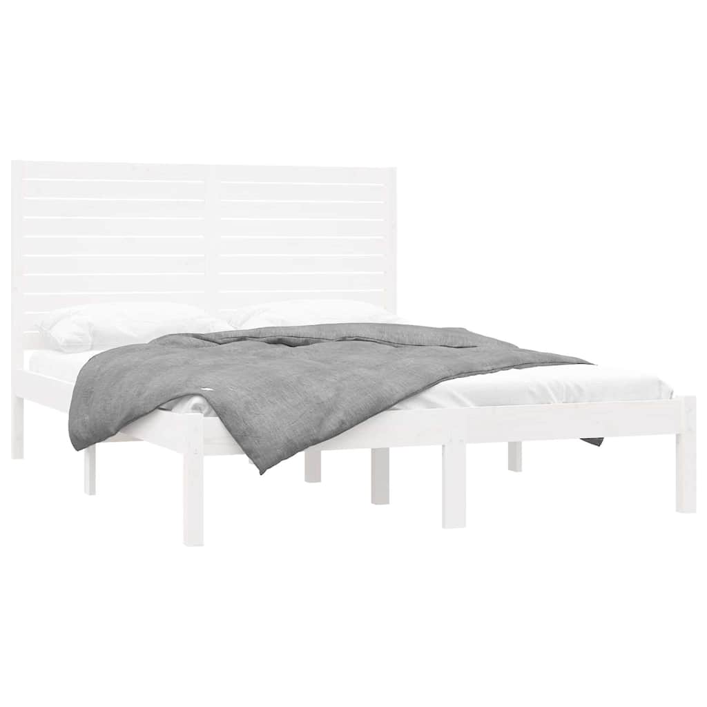 Vidaxl bedframe massief hout wit 160x200 cm