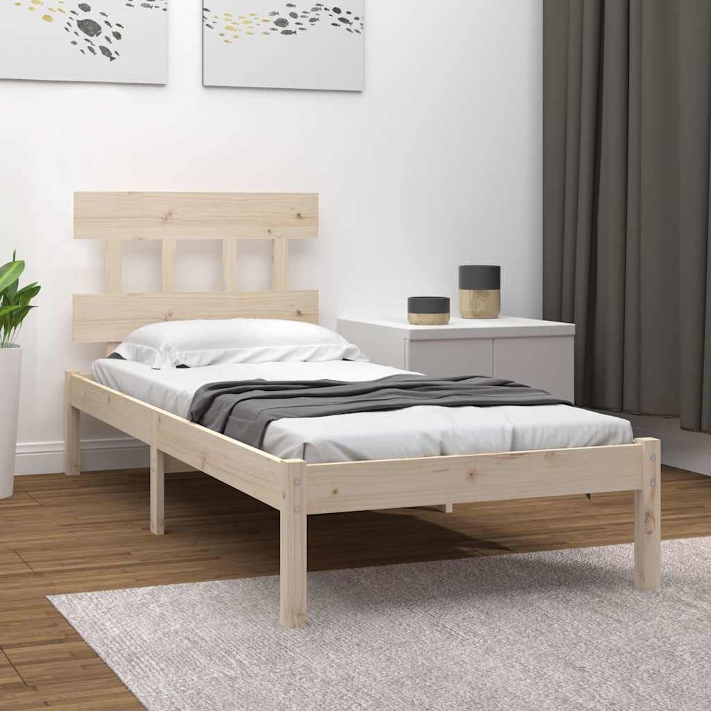 Vidaxl bedframe massief hout 90x190 cm