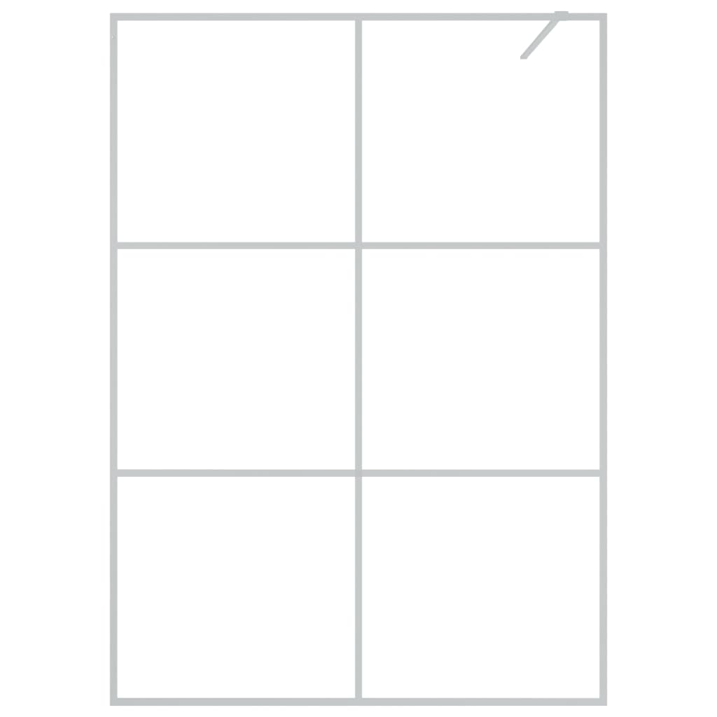 VidaXL Walk-in Duschabtrennung 140x195 cm transparentes ESG-Glas silberfarben
