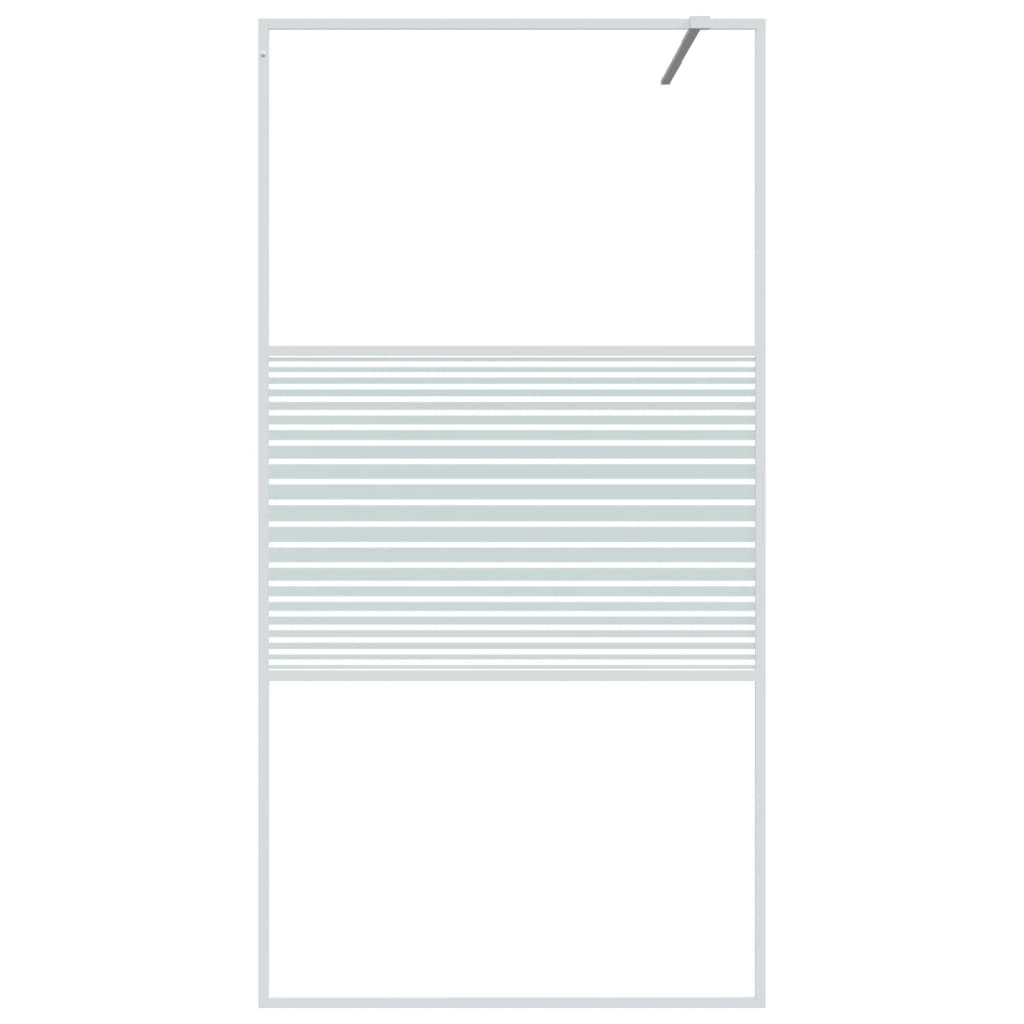 VidaXL Walk-in Duschabtrennung 100x195 cm transparentes ESG-Glas weiß