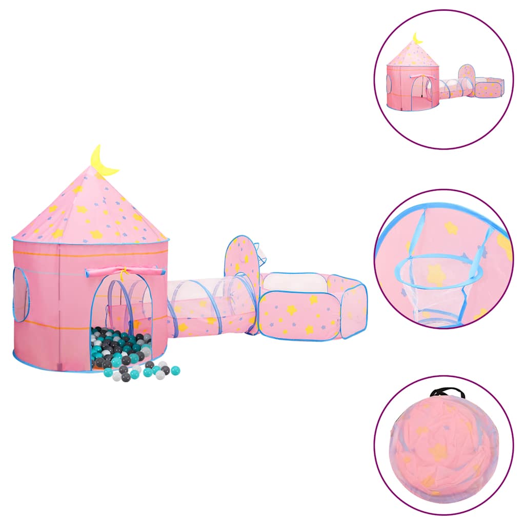 VIDAXL KinderSpeeltent traf 250 ballen 301x120x128 cm Roze