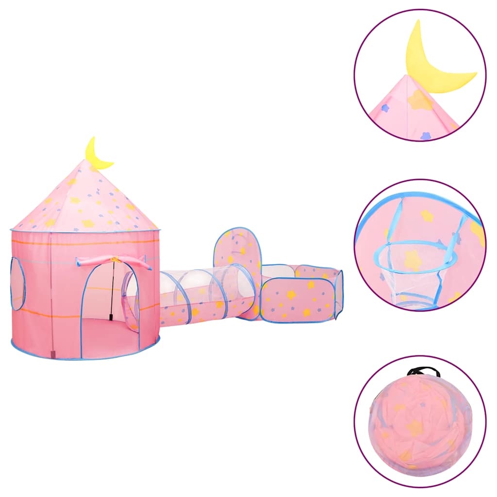 VIDAXL KinderSpeeltent traf 250 ballen 301x120x128 cm Roze