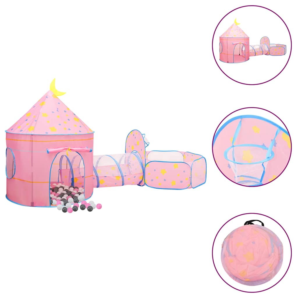 VIDAXL KinderSpeeltent traf 250 ballen 301x120x128 cm Roze