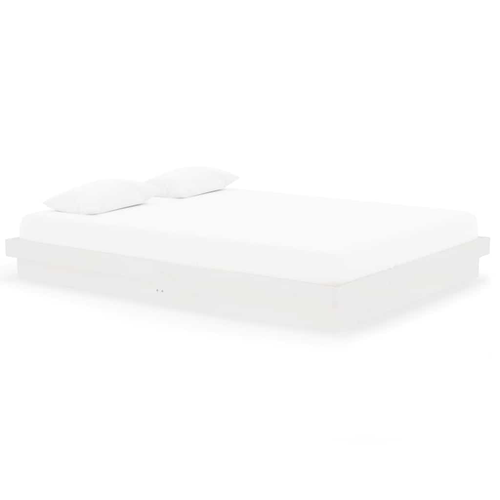 Vidaxl bedframe massief hout wit 150x200 cm